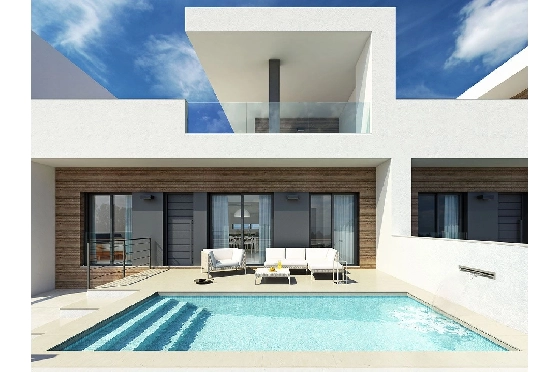 Reihenhaus in Formentera del Segura(Valencia) zu verkaufen, Wohnfläche 147 m², Zustand Erstbezug, Grundstück 140 m², 2 Schlafzimmer, 2 Badezimmer, Pool, ref.: HA-FRN-110-R01-7