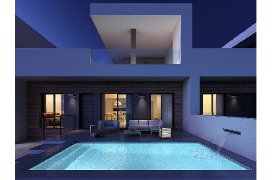 Reihenhaus in Formentera del Segura(Valencia) zu verkaufen, Wohnfläche 147 m², Zustand Erstbezug, Grundstück 140 m², 2 Schlafzimmer, 2 Badezimmer, Pool, ref.: HA-FRN-110-R01-8