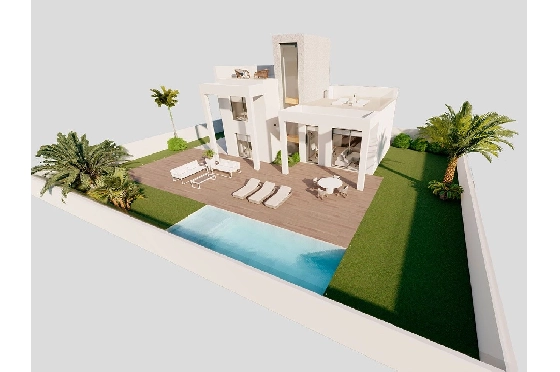 Villa in Finestrat zu verkaufen, Wohnfläche 224 m², Zustand Erstbezug, Grundstück 400 m², 3 Schlafzimmer, 2 Badezimmer, Pool, ref.: HA-FIN-310-E01-16