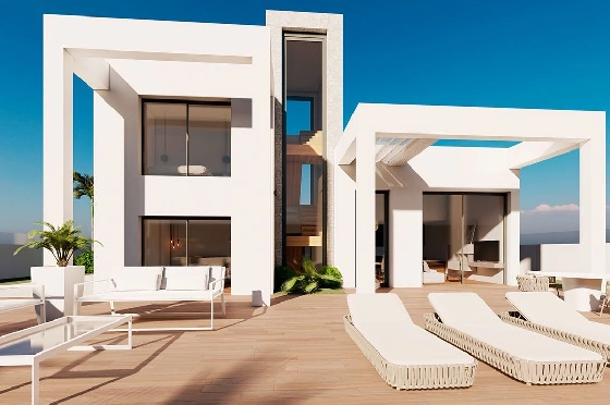 Villa in Finestrat zu verkaufen, Wohnfläche 224 m², Zustand Erstbezug, Grundstück 400 m², 3 Schlafzimmer, 2 Badezimmer, Pool, ref.: HA-FIN-310-E01-2