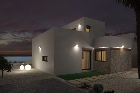 Villa in Algorfa zu verkaufen, Wohnfläche 198 m², Zustand Erstbezug, + fussboden, Klimaanlage, Grundstück 308 m², 3 Schlafzimmer, 2 Badezimmer, Pool, ref.: HA-ARN-109-E01-13
