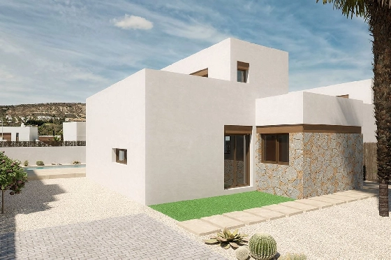 Villa in Algorfa zu verkaufen, Wohnfläche 198 m², Zustand Erstbezug, + fussboden, Klimaanlage, Grundstück 308 m², 3 Schlafzimmer, 2 Badezimmer, Pool, ref.: HA-ARN-109-E01-2