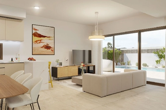 Villa in Algorfa zu verkaufen, Wohnfläche 198 m², Zustand Erstbezug, + fussboden, Klimaanlage, Grundstück 308 m², 3 Schlafzimmer, 2 Badezimmer, Pool, ref.: HA-ARN-109-E01-4