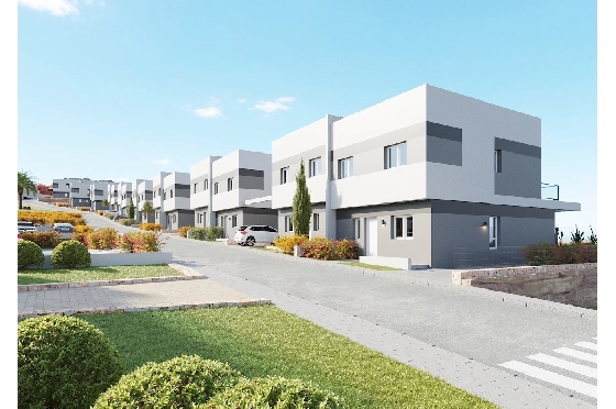 Stadthaus in Finestrat(Finestrat) zu verkaufen, Wohnfläche 128 m², Klimaanlage, Grundstück 275 m², 4 Schlafzimmer, 2 Badezimmer, Pool, ref.: CA-B-1828-AMB-15