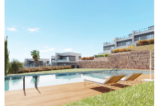 Stadthaus in Finestrat(Finestrat) zu verkaufen, Wohnfläche 128 m², Klimaanlage, Grundstück 275 m², 4 Schlafzimmer, 2 Badezimmer, Pool, ref.: CA-B-1828-AMB-2