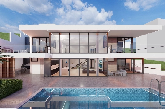 Villa in Benitachell(La Cumbre del Sol) zu verkaufen, Wohnfläche 511 m², Klimaanlage, Grundstück 745 m², 3 Schlafzimmer, 4 Badezimmer, Pool, ref.: CA-H-1871-AMBI-1