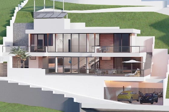 Villa in Benitachell(La Cumbre del Sol) zu verkaufen, Wohnfläche 511 m², Klimaanlage, Grundstück 745 m², 3 Schlafzimmer, 4 Badezimmer, Pool, ref.: CA-H-1871-AMBI-18