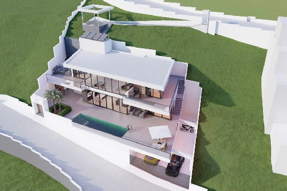 Villa in Benitachell(La Cumbre del Sol) zu verkaufen, Wohnfläche 511 m², Klimaanlage, Grundstück 745 m², 3 Schlafzimmer, 4 Badezimmer, Pool, ref.: CA-H-1871-AMBI-22