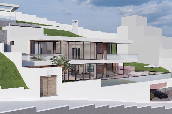Villa in Benitachell(La Cumbre del Sol) zu verkaufen, Wohnfläche 511 m², Klimaanlage, Grundstück 745 m², 3 Schlafzimmer, 4 Badezimmer, Pool, ref.: CA-H-1871-AMBI-23