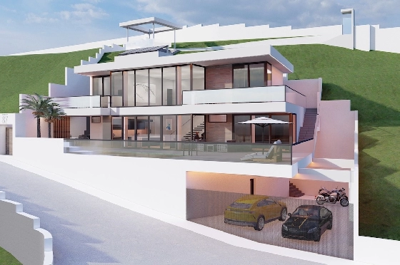 Villa in Benitachell(La Cumbre del Sol) zu verkaufen, Wohnfläche 511 m², Klimaanlage, Grundstück 745 m², 3 Schlafzimmer, 4 Badezimmer, Pool, ref.: CA-H-1871-AMBI-24