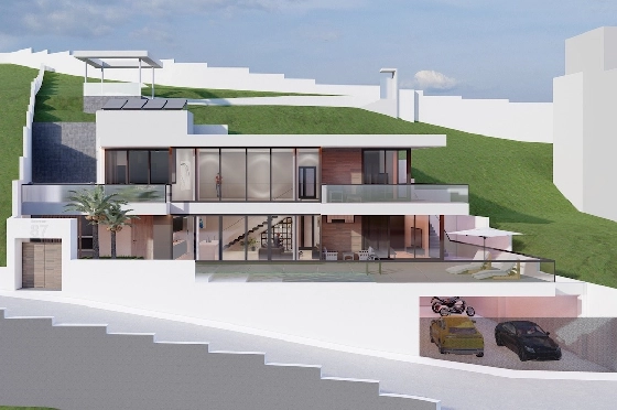Villa in Benitachell(La Cumbre del Sol) zu verkaufen, Wohnfläche 511 m², Klimaanlage, Grundstück 745 m², 3 Schlafzimmer, 4 Badezimmer, Pool, ref.: CA-H-1871-AMBI-25