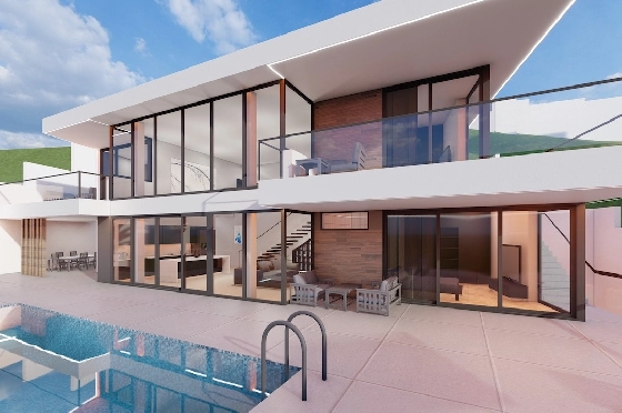 Villa in Benitachell(La Cumbre del Sol) zu verkaufen, Wohnfläche 511 m², Klimaanlage, Grundstück 745 m², 3 Schlafzimmer, 4 Badezimmer, Pool, ref.: CA-H-1871-AMBI-26