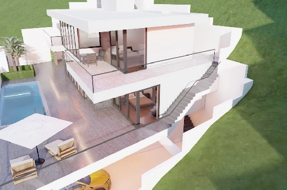 Villa in Benitachell(La Cumbre del Sol) zu verkaufen, Wohnfläche 511 m², Klimaanlage, Grundstück 745 m², 3 Schlafzimmer, 4 Badezimmer, Pool, ref.: CA-H-1871-AMBI-28