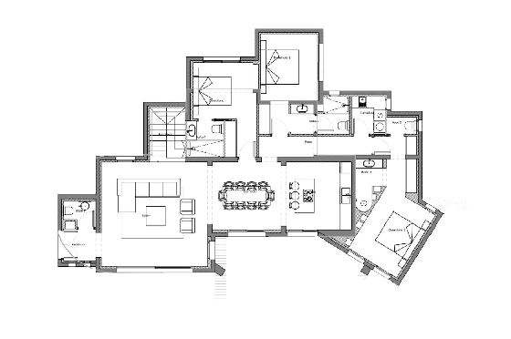Villa in Benissa(San Jaime) zu verkaufen, Wohnfläche 296 m², Klimaanlage, Grundstück 839 m², 4 Schlafzimmer, 4 Badezimmer, Pool, ref.: CA-H-1891-AMBI-16