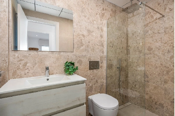 Villa in Los Alcazares zu verkaufen, Wohnfläche 115 m², Zustand Erstbezug, Grundstück 217 m², 3 Schlafzimmer, 2 Badezimmer, Pool, ref.: HA-LAN-434-E01-20