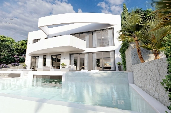 Villa in Altea(Sierra de Altea) zu verkaufen, Wohnfläche 500 m², Klimaanlage, Grundstück 1270 m², 4 Schlafzimmer, 4 Badezimmer, Pool, ref.: CA-H-1718-AMBI-18