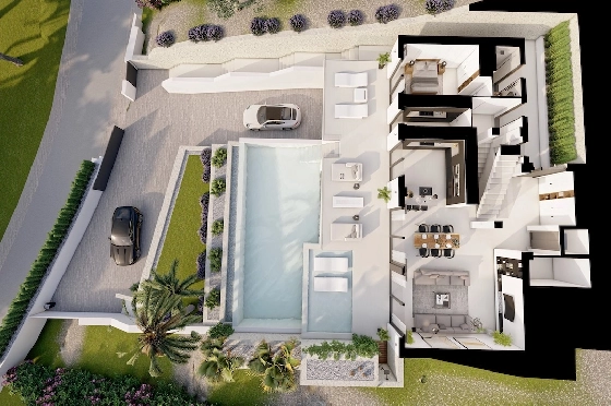 Villa in Altea(Sierra de Altea) zu verkaufen, Wohnfläche 500 m², Klimaanlage, Grundstück 1270 m², 4 Schlafzimmer, 4 Badezimmer, Pool, ref.: CA-H-1718-AMBI-22