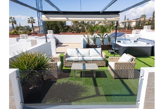 Doppelhaushälfte in San Fulgencio zu verkaufen, Wohnfläche 180 m², Zustand Erstbezug, Klimaanlage, Grundstück 241 m², 3 Schlafzimmer, 2 Badezimmer, Pool, ref.: HA-MAN-300-D01-8