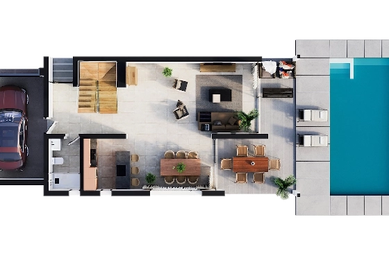 Villa in Calpe(Carrio) zu verkaufen, Wohnfläche 221 m², Klimaanlage, Grundstück 800 m², 3 Schlafzimmer, 3 Badezimmer, Pool, ref.: CA-H-1911-AMB-11