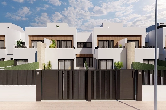 Reihenhaus in Santiago de la Ribera zu verkaufen, Wohnfläche 125 m², Zustand Erstbezug, Grundstück 131 m², 3 Schlafzimmer, 2 Badezimmer, Pool, ref.: HA-SRN-122-R02-13