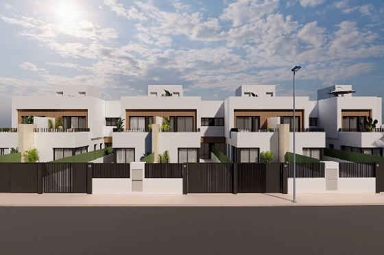 Reihenhaus in Santiago de la Ribera zu verkaufen, Wohnfläche 125 m², Zustand Erstbezug, Grundstück 131 m², 3 Schlafzimmer, 2 Badezimmer, Pool, ref.: HA-SRN-122-R02-14