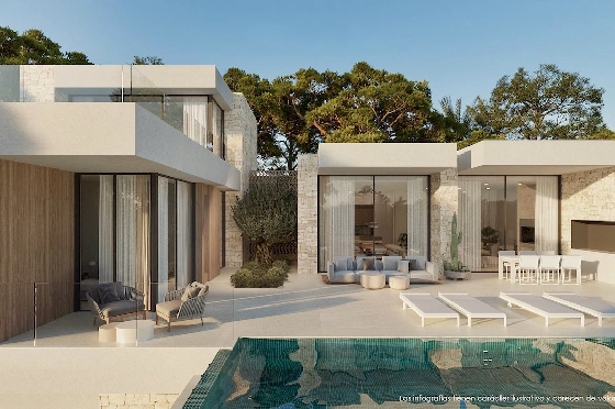 Villa in Moraira(San Jaime) zu verkaufen, Wohnfläche 351 m², Klimaanlage, Grundstück 1021 m², 3 Schlafzimmer, 3 Badezimmer, Pool, ref.: CA-H-1916-AMB-2