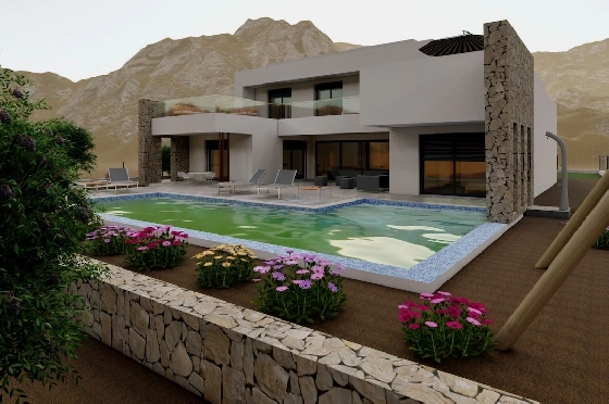 Villa in Moraira(La Sabatera) zu verkaufen, Wohnfläche 350 m², Klimaanlage, Grundstück 983 m², 3 Schlafzimmer, 3 Badezimmer, Pool, ref.: CA-H-1917-AMB-3