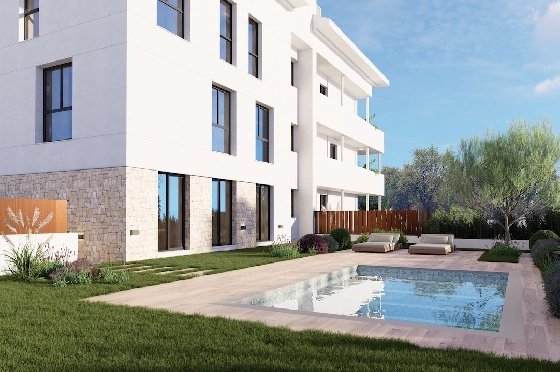 Apartment in Javea(El Arenal) zu verkaufen, Wohnfläche 88 m², Klimaanlage, 3 Schlafzimmer, 2 Badezimmer, Pool, ref.: CA-A-1918-AMBI-4
