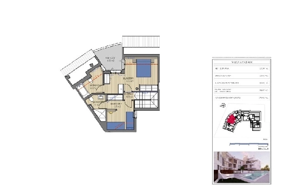 Apartment in Javea(El Arenal) zu verkaufen, Wohnfläche 98 m², Klimaanlage, 2 Schlafzimmer, 2 Badezimmer, Pool, ref.: CA-A-1919-AMBI-12