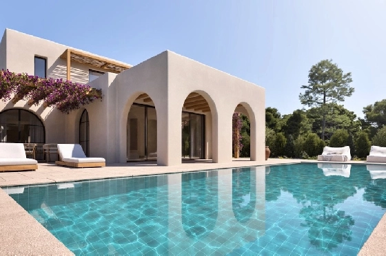 Villa in Moraira(Pinar del Advocat) zu verkaufen, Wohnfläche 229 m², Klimaanlage, Grundstück 1018 m², 4 Schlafzimmer, 4 Badezimmer, Pool, ref.: CA-H-1920-AMB-2