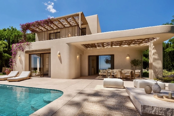Villa in Javea(Balcon al Mar) zu verkaufen, Wohnfläche 242 m², Klimaanlage, Grundstück 1000 m², 4 Schlafzimmer, 4 Badezimmer, Pool, ref.: CA-H-1921-AMB-1