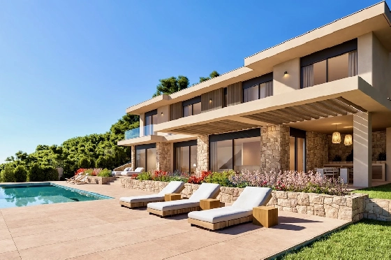 Villa in Javea(Costa Nova) zu verkaufen, Wohnfläche 231 m², Klimaanlage, Grundstück 1305 m², 4 Schlafzimmer, 3 Badezimmer, Pool, ref.: CA-H-1922-AMB-1