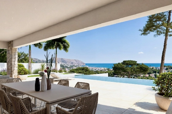 Villa in Moraira(Pinar del Advocat) zu verkaufen, Wohnfläche 350 m², Klimaanlage, Grundstück 913 m², 4 Schlafzimmer, 4 Badezimmer, Pool, ref.: CA-H-1923-AMB-1