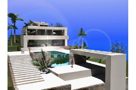 Villa in Moraira(La Sabatera) zu verkaufen, Wohnfläche 493 m², Klimaanlage, Grundstück 1520 m², 3 Schlafzimmer, 3 Badezimmer, Pool, ref.: CA-H-1932-AMBI-1
