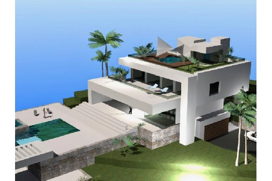 Villa in Moraira(La Sabatera) zu verkaufen, Wohnfläche 493 m², Klimaanlage, Grundstück 1520 m², 3 Schlafzimmer, 3 Badezimmer, Pool, ref.: CA-H-1932-AMBI-2