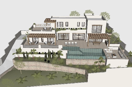 Villa in Benissa(Pedramala) zu verkaufen, Wohnfläche 394 m², Klimaanlage, Grundstück 1142 m², 4 Schlafzimmer, 4 Badezimmer, Pool, ref.: CA-H-1933-AMB-16