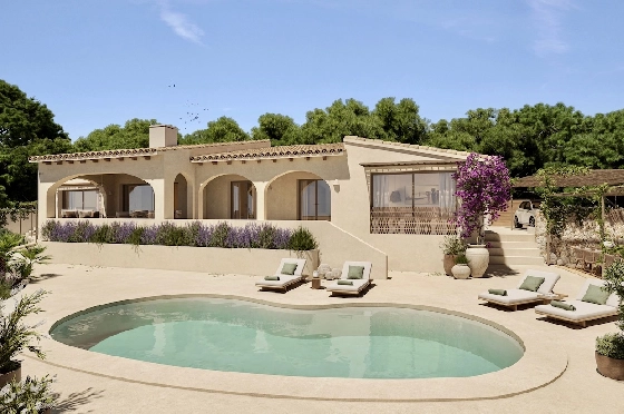 Villa in Benissa(La Fustera) zu verkaufen, Wohnfläche 144 m², Klimaanlage, 3 Schlafzimmer, 3 Badezimmer, Pool, ref.: CA-H-1939-AMB-1