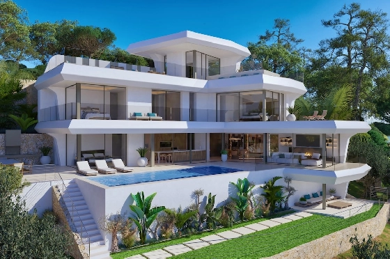 Villa in Altea(Altea) zu verkaufen, Wohnfläche 328 m², Klimaanlage, Grundstück 1383 m², 4 Schlafzimmer, 4 Badezimmer, Pool, ref.: CA-H-1940-AMB-13