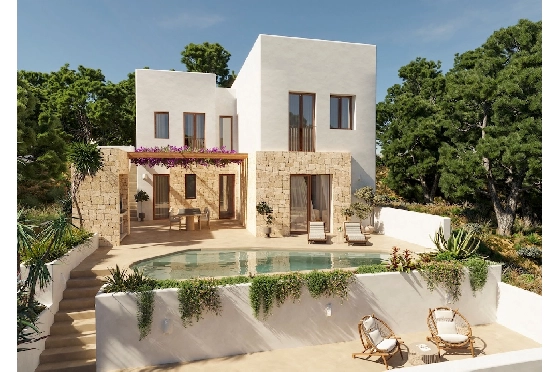 Villa in Benissa(Baladrar) zu verkaufen, Wohnfläche 229 m², Klimaanlage, Grundstück 800 m², 4 Schlafzimmer, 5 Badezimmer, Pool, ref.: CA-H-1946-AMB-1