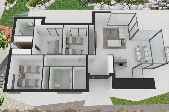 Villa in Denia(Denia) zu verkaufen, Wohnfläche 167 m², Klimaanlage, Grundstück 800 m², 3 Schlafzimmer, 2 Badezimmer, Pool, ref.: CA-H-1948-AMB-6