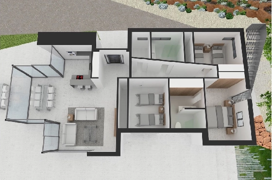 Villa in Denia(Denia) zu verkaufen, Wohnfläche 167 m², Klimaanlage, Grundstück 800 m², 3 Schlafzimmer, 2 Badezimmer, Pool, ref.: CA-H-1948-AMB-8