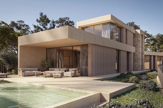 Villa in Moraira(Moravit) zu verkaufen, Wohnfläche 242 m², Grundstück 885 m², 3 Schlafzimmer, 2 Badezimmer, Pool, ref.: CA-H-1951-AMB-1