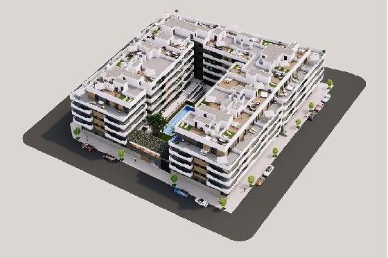 Etagen Apartment in Santa Pola zu verkaufen, Wohnfläche 87 m², Zustand Erstbezug, 3 Schlafzimmer, 2 Badezimmer, Pool, ref.: HA-SPN-703-A02-6