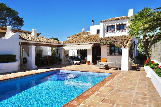 Villa in Moraira(El Andrago) zu verkaufen, Wohnfläche 307 m², Klimaanlage, Grundstück 804 m², 4 Schlafzimmer, 3 Badezimmer, Pool, ref.: CA-H-1963-AMBE-1