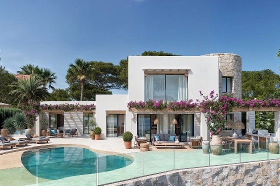 Villa in Moraira(Benimeit) zu verkaufen, Wohnfläche 150 m², Klimaanlage, 4 Schlafzimmer, 4 Badezimmer, Pool, ref.: CA-H-1965-AMB-1