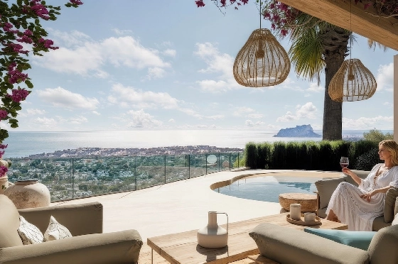 Villa in Moraira(Benimeit) zu verkaufen, Wohnfläche 150 m², Klimaanlage, 4 Schlafzimmer, 4 Badezimmer, Pool, ref.: CA-H-1965-AMB-5