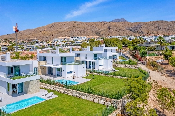 Villa in Finestrat(Sierra cortina) zu verkaufen, Wohnfläche 198 m², Klimaanlage, Grundstück 479 m², 3 Schlafzimmer, 3 Badezimmer, Pool, ref.: CA-H-1971-AMB-12