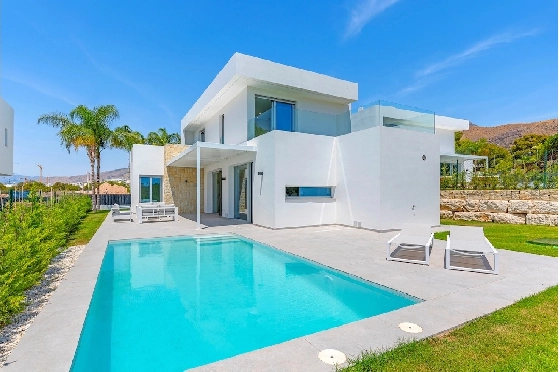 Villa in Finestrat(Sierra cortina) zu verkaufen, Wohnfläche 198 m², Klimaanlage, Grundstück 479 m², 3 Schlafzimmer, 3 Badezimmer, Pool, ref.: CA-H-1971-AMB-45
