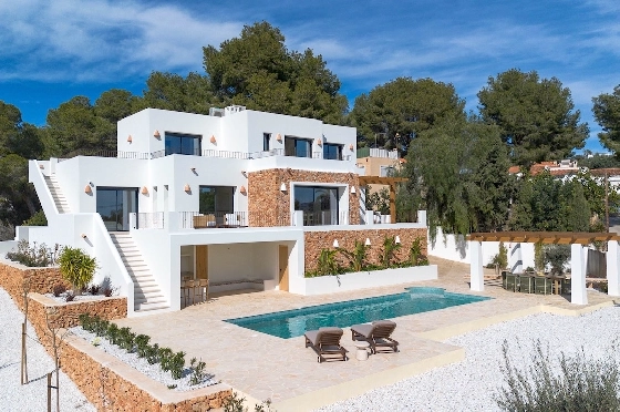 Villa in Moraira(Pinar del Advocat) zu verkaufen, Wohnfläche 339 m², Klimaanlage, Grundstück 1100 m², 4 Schlafzimmer, 4 Badezimmer, Pool, ref.: CA-H-1973-AMBI-1