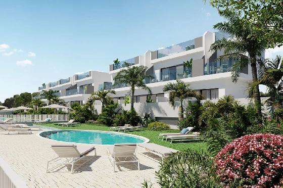 Erdgeschoss Apartment in Torrevieja zu verkaufen, Wohnfläche 184 m², Zustand Erstbezug, 2 Schlafzimmer, 3 Badezimmer, Pool, ref.: HA-TON-250-A01-1